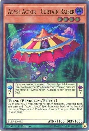 Abyss Actor - Curtain Raiser trading card from Battles of Legend: Light's Revenge Abyss Actor - Curtain Raiser - Battles of Legend: Light's Revenge YuGiOh trading card