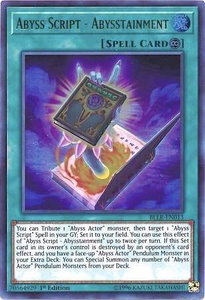 Abyss Script - Abysstainment - Battles of Legend: Light's Revenge (BLLR) #BLLR-EN013 - Ultra Rare YuGiOh Trading Card