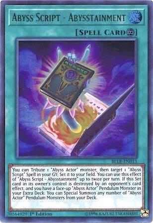 Abyss Script - Abysstainment - Battles of Legend: Light's Revenge YuGiOh trading card