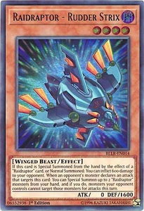 Raidraptor - Rudder Strix - Battles of Legend: Light's Revenge (BLLR) #BLLR-EN014 - Ultra Rare YuGiOh Trading Card