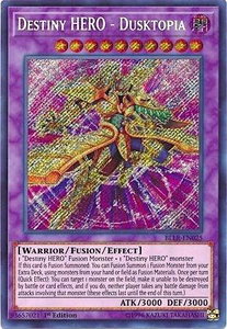 Destiny HERO - Dusktopia - Battles of Legend: Light's Revenge (BLLR) #BLLR-EN025 - Secret Rare YuGiOh Trading Card