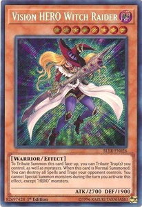 Vision HERO Witch Raider - Battles of Legend: Light's Revenge (BLLR) #BLLR-EN026 - Secret Rare YuGiOh Trading Card