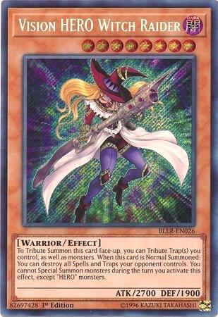 Vision HERO Witch Raider trading card from Battles of Legend: Light's Revenge Vision HERO Witch Raider - Battles of Legend: Light's Revenge YuGiOh trading card