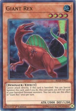 Giant Rex trading card from Battles of Legend: Light's Revenge Giant Rex - Battles of Legend: Light's Revenge YuGiOh trading card