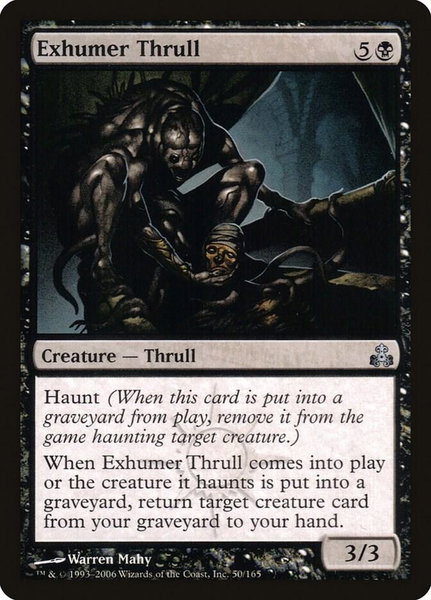 Exhumer Thrull trading card from Guildpact Exhumer Thrull - Guildpact Magic: The Gathering trading card