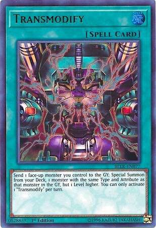 Transmodify - Battles of Legend: Light's Revenge YuGiOh trading card