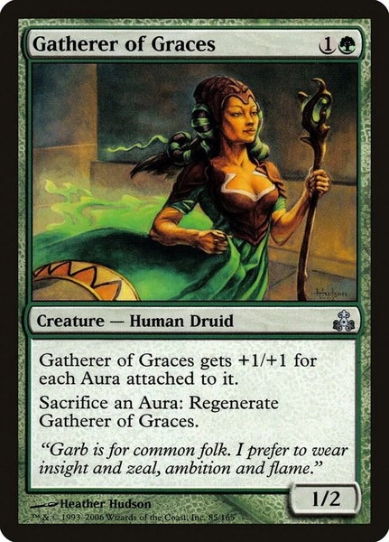 Gatherer of Graces trading card from Guildpact Gatherer of Graces - Guildpact Magic: The Gathering trading card