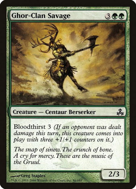 Ghor-Clan Savage - Guildpact Magic: The Gathering trading card