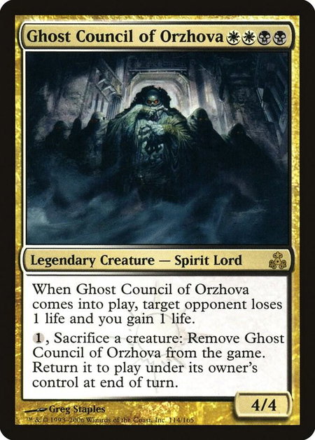 Ghost Council of Orzhova - Guildpact Magic: The Gathering trading card