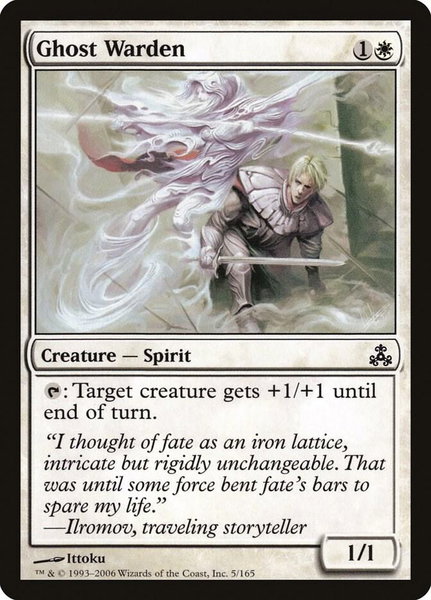 Ghost Warden trading card from Guildpact Ghost Warden - Guildpact Magic: The Gathering trading card