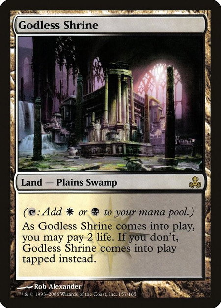 Godless Shrine - Guildpact Magic: The Gathering trading card