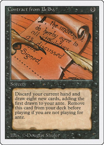 Contract from Below - Revised Edition Magic: The Gathering trading card
