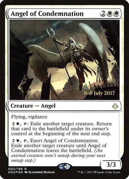 Angel of Condemnation trading card from Prerelease Cards Angel of Condemnation - Prerelease Cards Magic: The Gathering trading card