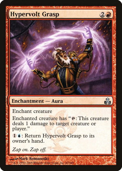 Hypervolt Grasp trading card from Guildpact Hypervolt Grasp - Guildpact Magic: The Gathering trading card