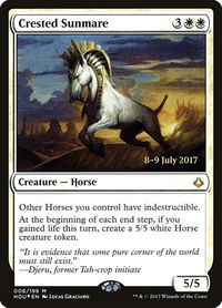 Crested Sunmare - Prerelease Cards (PRE) #6s - Mythic Magic: The Gathering Trading Card