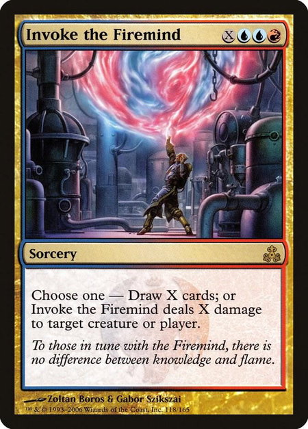 Invoke the Firemind - Guildpact Magic: The Gathering trading card