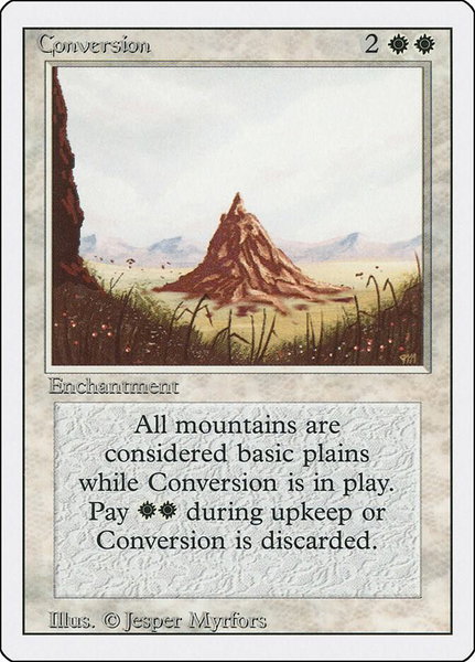Conversion trading card from Revised Edition Conversion - Revised Edition Magic: The Gathering trading card