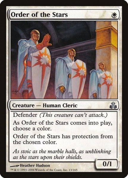 Order of the Stars trading card from Guildpact Order of the Stars - Guildpact Magic: The Gathering trading card