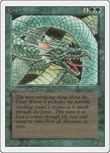 Craw Wurm - Revised Edition (3ED) #null - Common Magic: The Gathering Trading Card