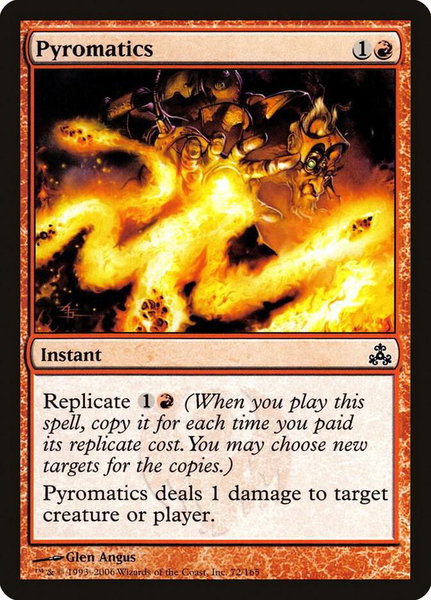 Pyromatics trading card from Guildpact Pyromatics - Guildpact Magic: The Gathering trading card
