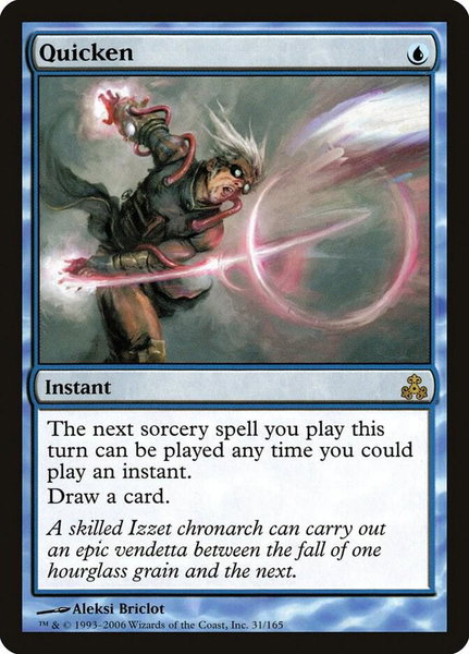 Quicken trading card from Guildpact Quicken - Guildpact Magic: The Gathering trading card