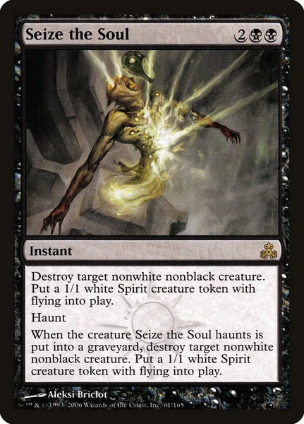 Seize the Soul trading card from Guildpact Seize the Soul - Guildpact Magic: The Gathering trading card