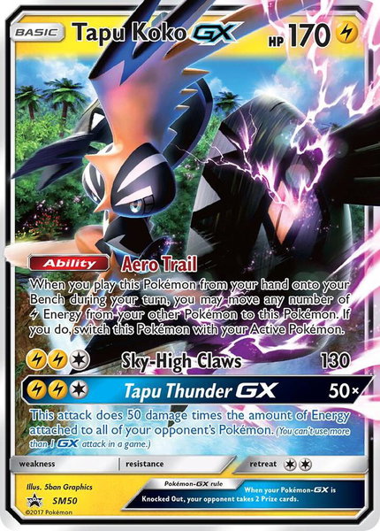 Tapu Koko GX - SM50 - SM Promos Pokémon trading card