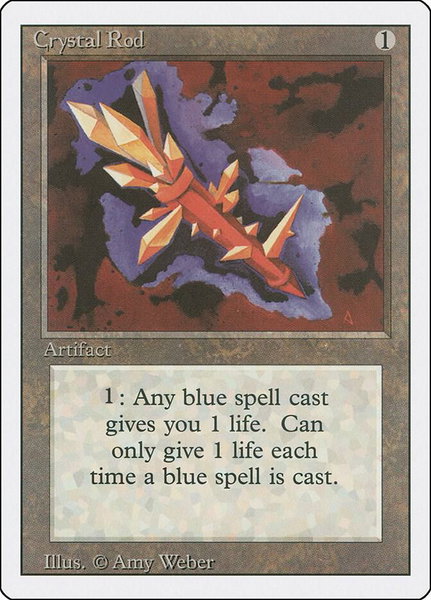 Crystal Rod - Revised Edition Magic: The Gathering trading card
