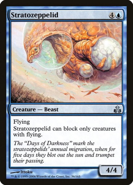 Stratozeppelid trading card from Guildpact Stratozeppelid - Guildpact Magic: The Gathering trading card