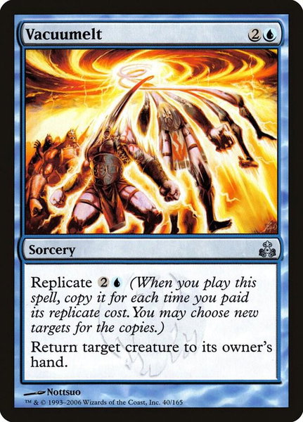 Vacuumelt trading card from Guildpact Vacuumelt - Guildpact Magic: The Gathering trading card