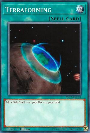 Terraforming trading card from Starter Deck: Link Strike Terraforming - Starter Deck: Link Strike YuGiOh trading card