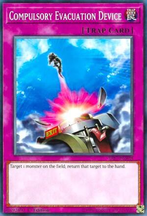 Compulsory Evacuation Device trading card from Starter Deck: Link Strike Compulsory Evacuation Device - Starter Deck: Link Strike YuGiOh trading card