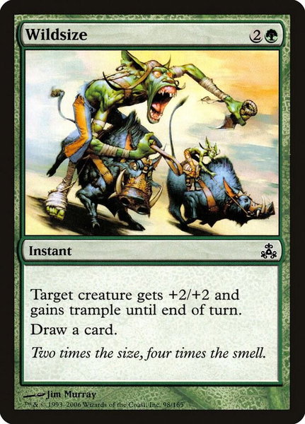 Wildsize trading card from Guildpact Wildsize - Guildpact Magic: The Gathering trading card