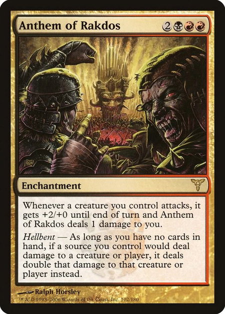 Anthem of Rakdos - Dissension Magic: The Gathering trading card
