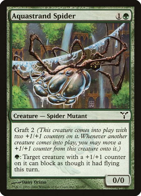 Aquastrand Spider trading card from Dissension Aquastrand Spider - Dissension Magic: The Gathering trading card