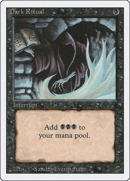 Dark Ritual trading card from Revised Edition Dark Ritual - Revised Edition Magic: The Gathering trading card
