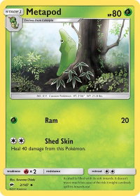 Metapod - SM - Burning Shadows (SM03) #2/147 - Uncommon Pokémon Trading Card