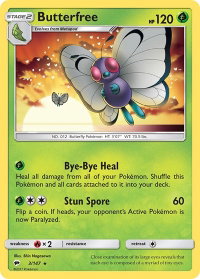 Butterfree - SM - Burning Shadows (SM03) #3/147 - Rare Pokémon Trading Card