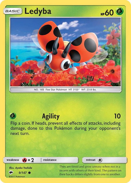 Ledyba - SM - Burning Shadows Pokémon trading card