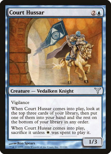 Court Hussar - Dissension Magic: The Gathering trading card