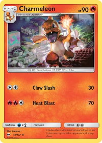 Charmeleon - SM - Burning Shadows (SM03) #19/147 - Uncommon Pokémon Trading Card