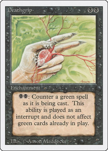 Deathgrip - Revised Edition Magic: The Gathering trading card