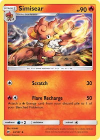 Simisear - SM - Burning Shadows (SM03) #23/147 - Uncommon Pokémon Trading Card