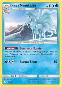 Alolan Ninetales - SM - Burning Shadows (SM03) #28/147 - Rare Pokémon Trading Card