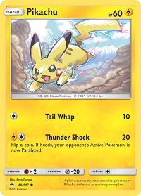 Pikachu - SM - Burning Shadows (SM03) #40/147 - Common Pokémon Trading Card