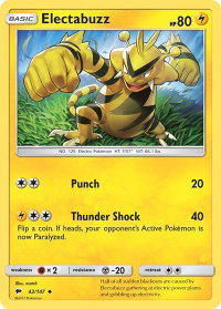 Electabuzz - SM - Burning Shadows (SM03) #42/147 - Uncommon Pokémon Trading Card