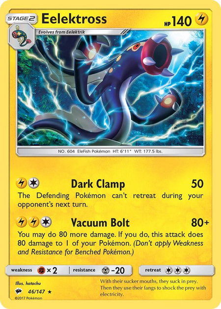 Eelektross - SM - Burning Shadows Pokémon trading card