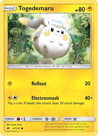Togedemaru - SM - Burning Shadows (SM03) #47/147 - Common Pokémon Trading Card
