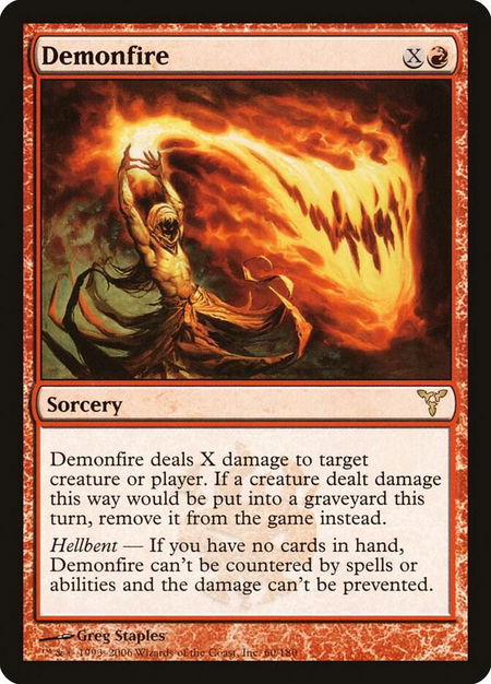 Demonfire - Dissension Magic: The Gathering trading card