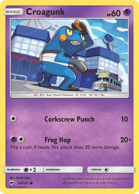Croagunk - SM - Burning Shadows (SM03) #54/147 - Common Pokémon Trading Card